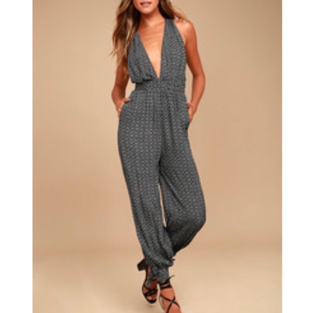 ISO Black and White Print Lulus Jumpsuit